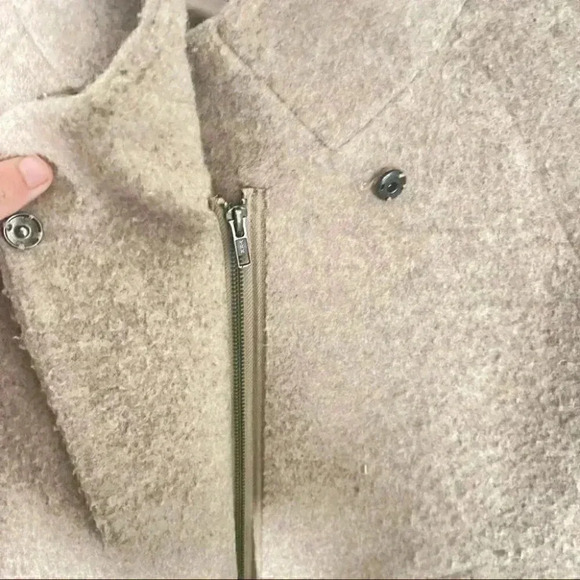 Marine Layer Stephanie Cocoon Coat Sand Neutral Chic Minimalist Size XS - Picture 5 of 9